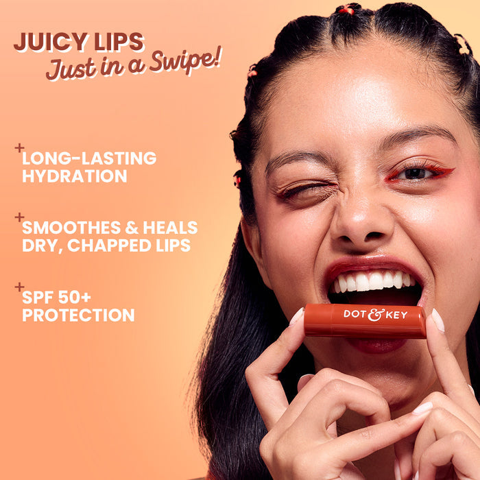 Dot & Key SPF 50+ Barrier Repair Hydrating Lip Balm, Cocoa Nude