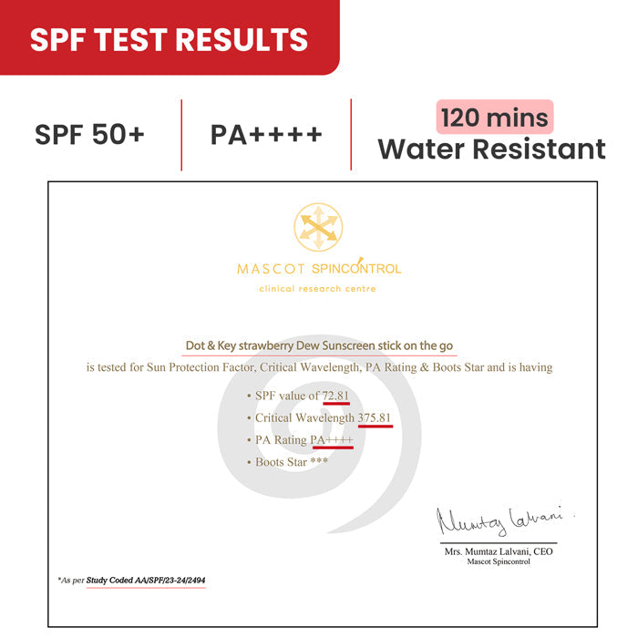 Dot & Key Strawberry Dew Sunscreen Stick SPF 50+ PA++++, 20g