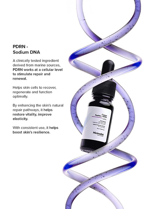 Minimalist Copper Peptide + PDRN 1.25% Face Serum For Key to preventive aging in your 20’s, 10ml - Image 3 - Buy from Indicrest