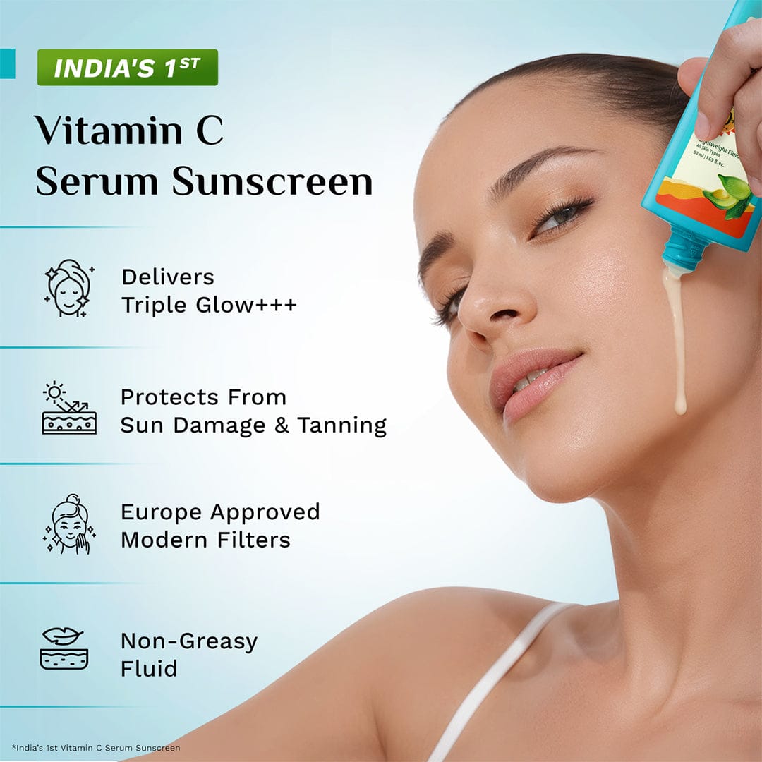 Pilgrim 5% Vitamin C Complex Brightening Serum Sunscreen SPF 50+ PA++++, 50ml - Image 3 - Buy from Indicrest