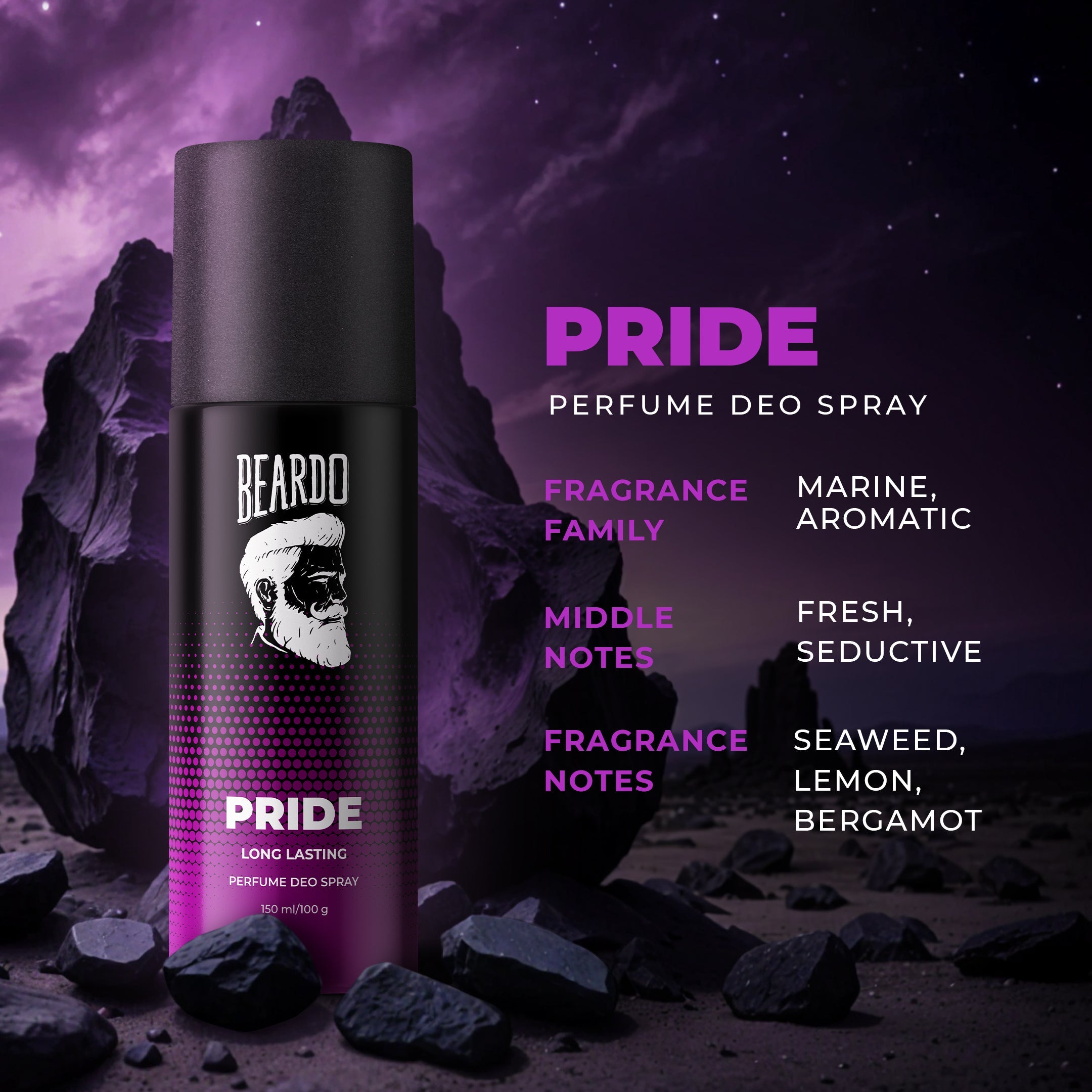 Beardo Pride Perfume Deo Spray, 150ml - Image 3 - Buy from Indicrest