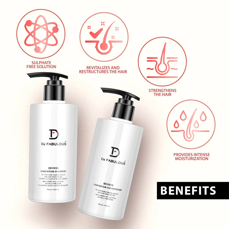 De Fabulous Reviver Shampoo 500ml and Conditioner 500ml Combo - Image 3 - Buy from Indicrest