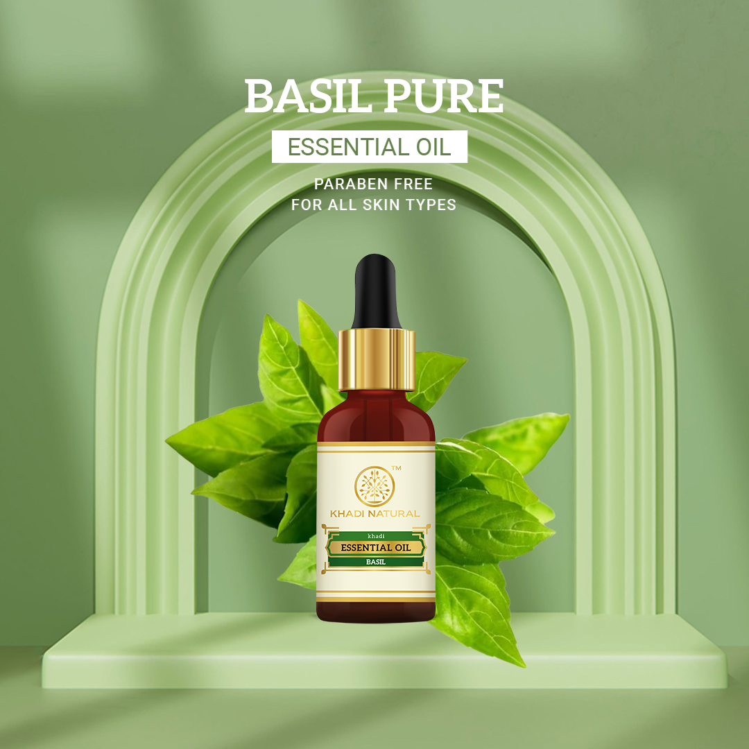 Khadi Natural Basil - Pure Essential Oil - 15ml - Image 7 - Buy from Indicrest