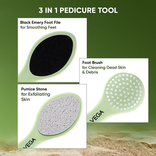 Vega 3 in 1 Pedicure Tool - PD-20