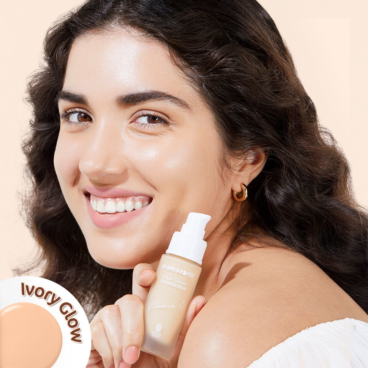Mamaearth Glow Serum Foundation, 30ml | Ivory glow - Image 2 - Buy from Indicrest