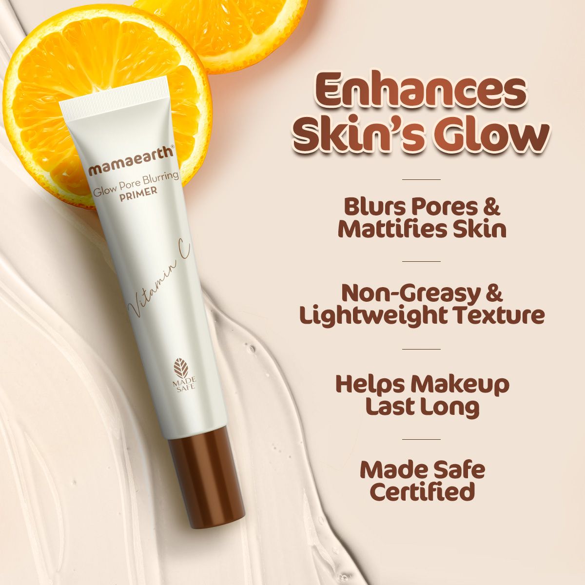 Mamaearth Glow Pore Blurring Primer with Vitamin C & Turmeric, 25g - Image 2 - Buy from Indicrest