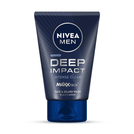 Nivea MEN Face Wash, Deep Impact Intense Clean, for Beard & Face, with Black Carbon, 100g Buy at Indicrest