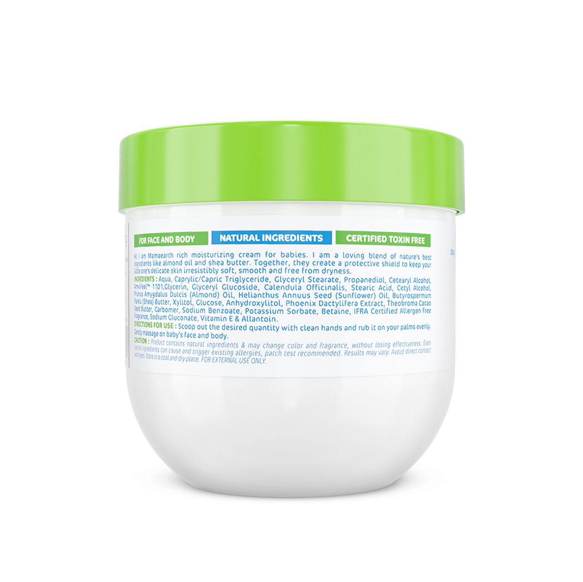 Mamaearth Rich Moisturizing Cream With Almond Oil & Shea Butter For Dry Skin, 200g - Image 8 - Buy from Indicrest