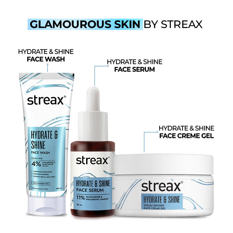 Streax Hydrate & Shine Face Serum With 11% Hyaluronic Acid Complex For Brightening, 48 Hr Hydration, 30ml Buy at Indicrest Image 11
