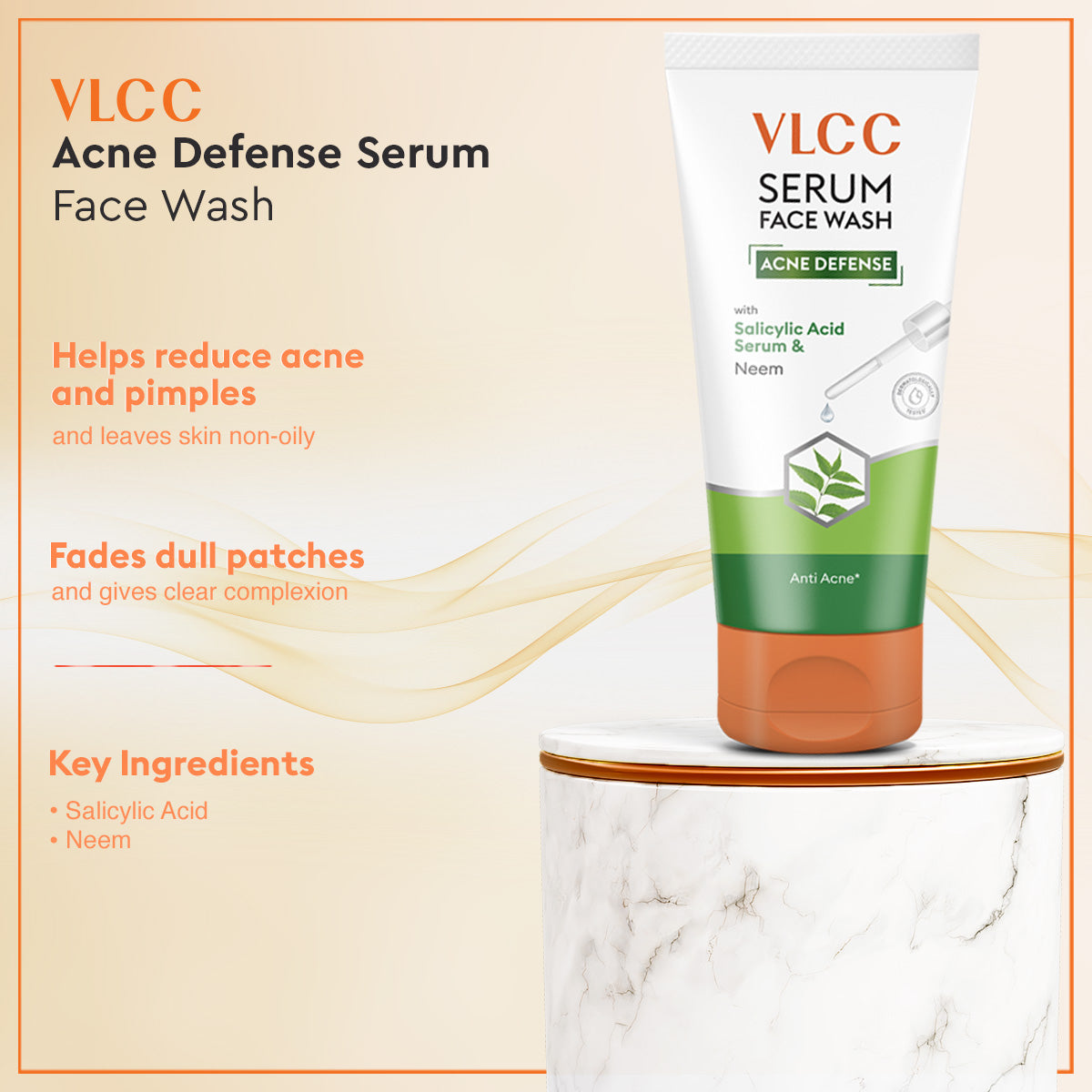 VLCC Honey Moisturiser and Acne Defense Serum Facewash with Salicylic Acid Serum and Neem Combo - Image 3 - Buy from Indicrest