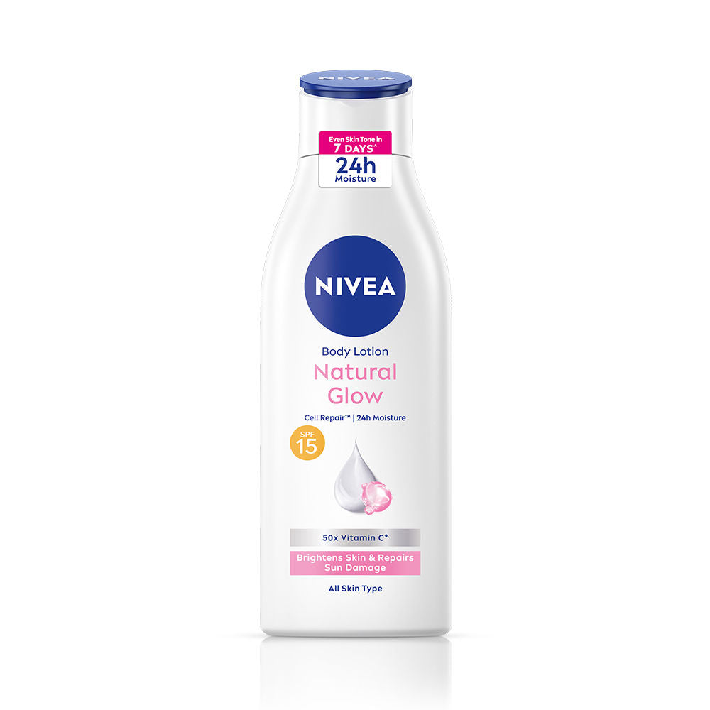 Nivea Cell Repair 50X Vit C Sunscreen Natural Glow Body Lotion Reduces Tan, Brightens -Uva & Uvb, 200ml