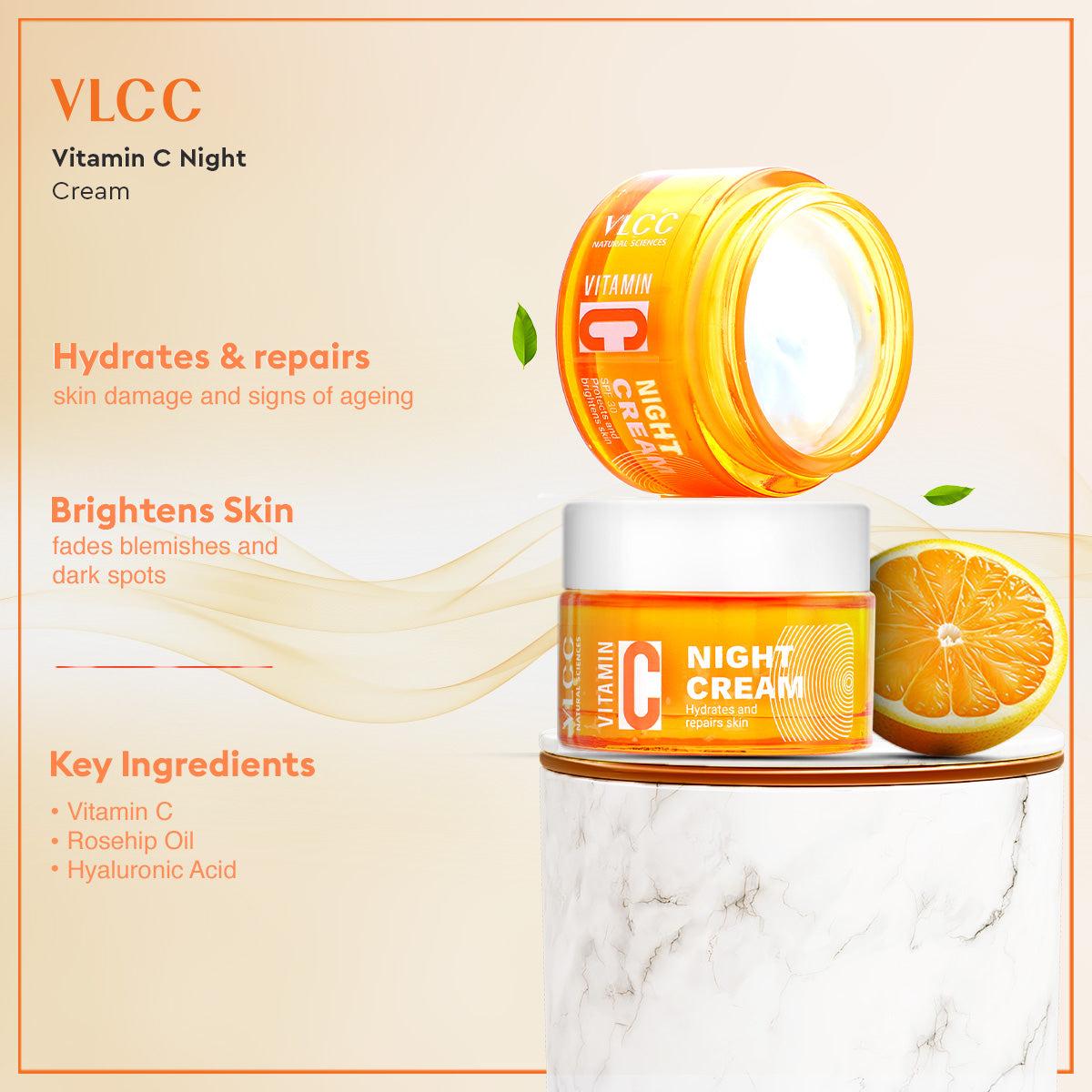 VLCC Honey Moisturiser and Vitamin C Night Cream Combo - Image 3 - Buy from Indicrest