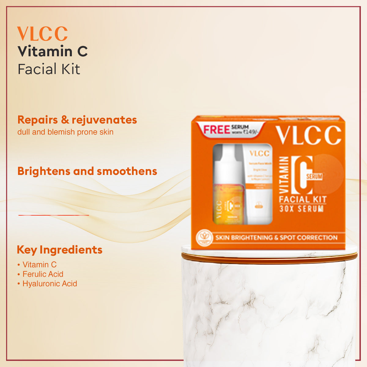 VLCC Honey Moisturiser and Vitamin C Serum Facial Kit Combo - Image 3 - Buy from Indicrest