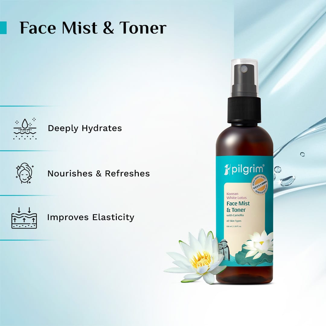 Pilgrim Korean Beauty Daily Glow Kit, Face Wash 100ml + Face Mist & Toner 100ml
 + Day Cream 100g - Image 4 - Buy from Indicrest