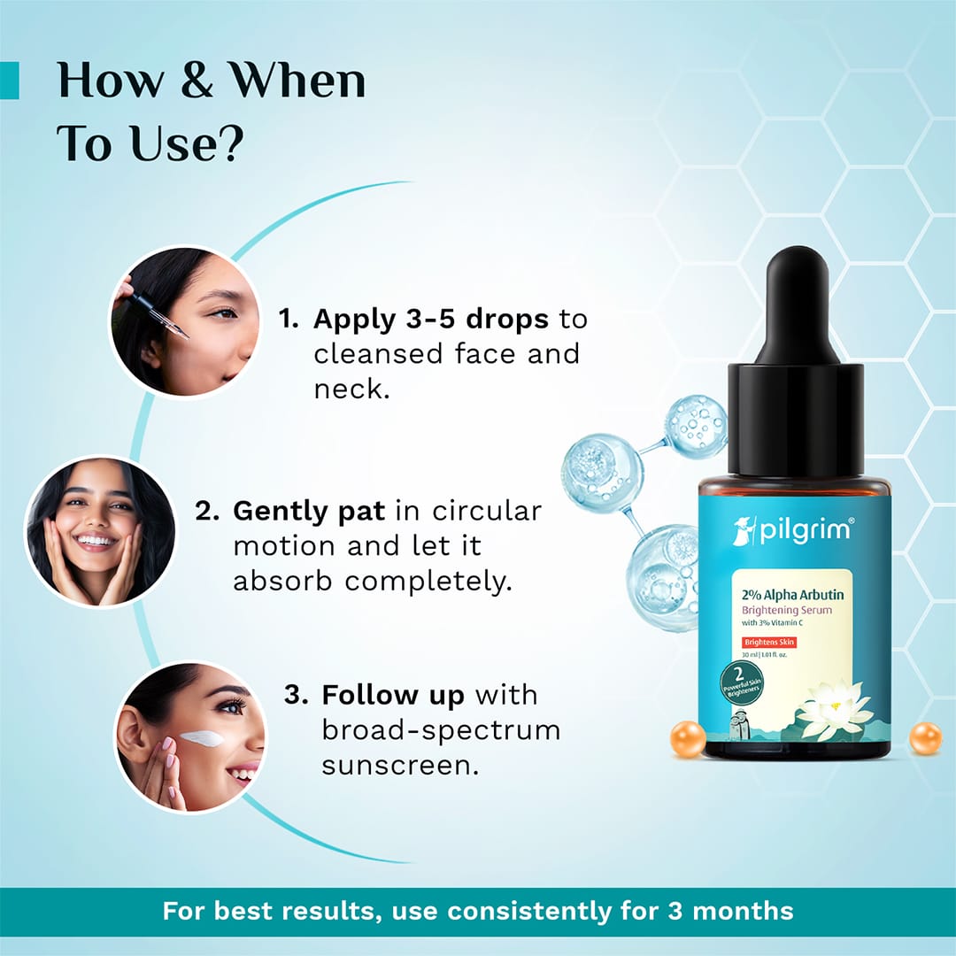 Pilgrim 2% Alpha Arbutin Brightening Serum, 30ml - Image 4 - Buy from Indicrest