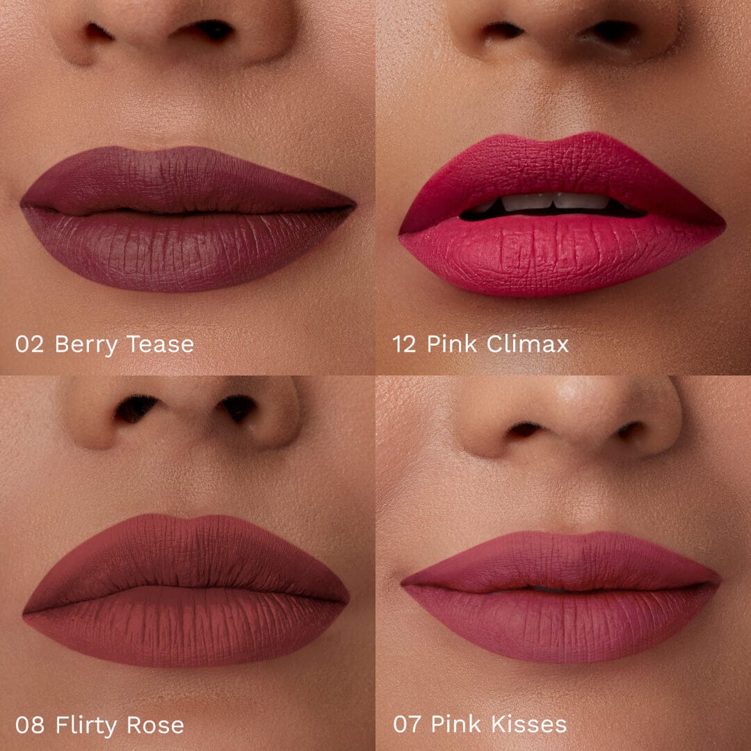 pilgrim matte me up liquid lipstick 4 in 1 pack minis the pink sin   Image 3   Buy from Indicrest