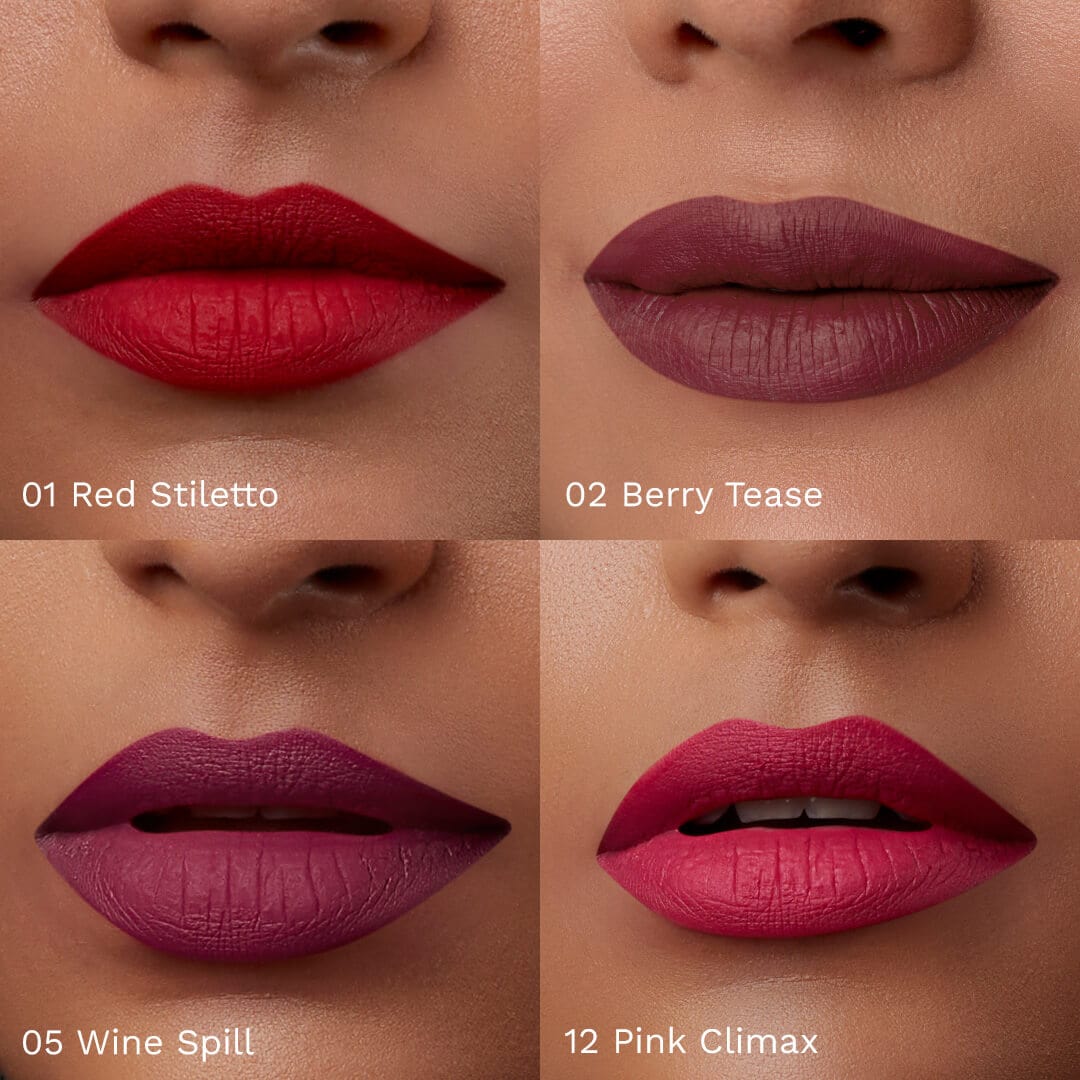 Pilgrim Matte Me Up Liquid lipstick 4 in 1 pack (minis), The Pink Sin - Image 9 - Buy from Indicrest