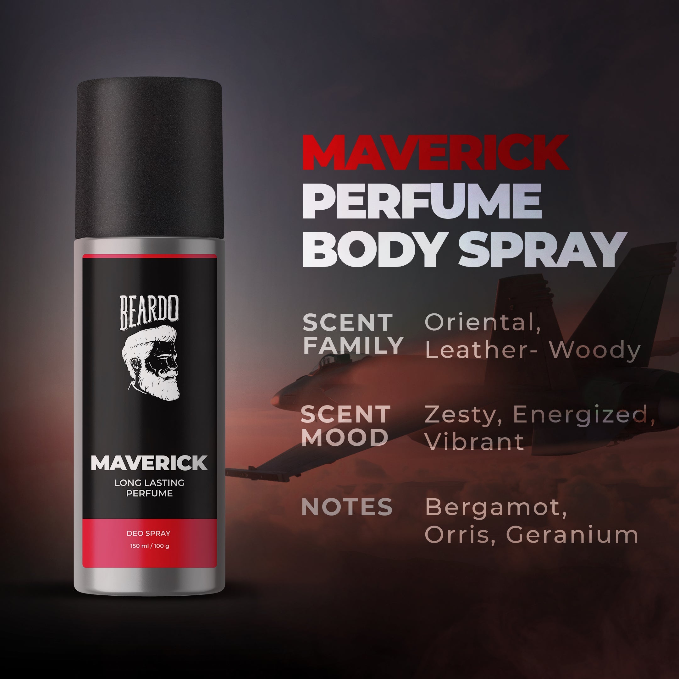 Beardo Maverick Perfume Deo Spray, 150ml - Image 6 - Buy from Indicrest