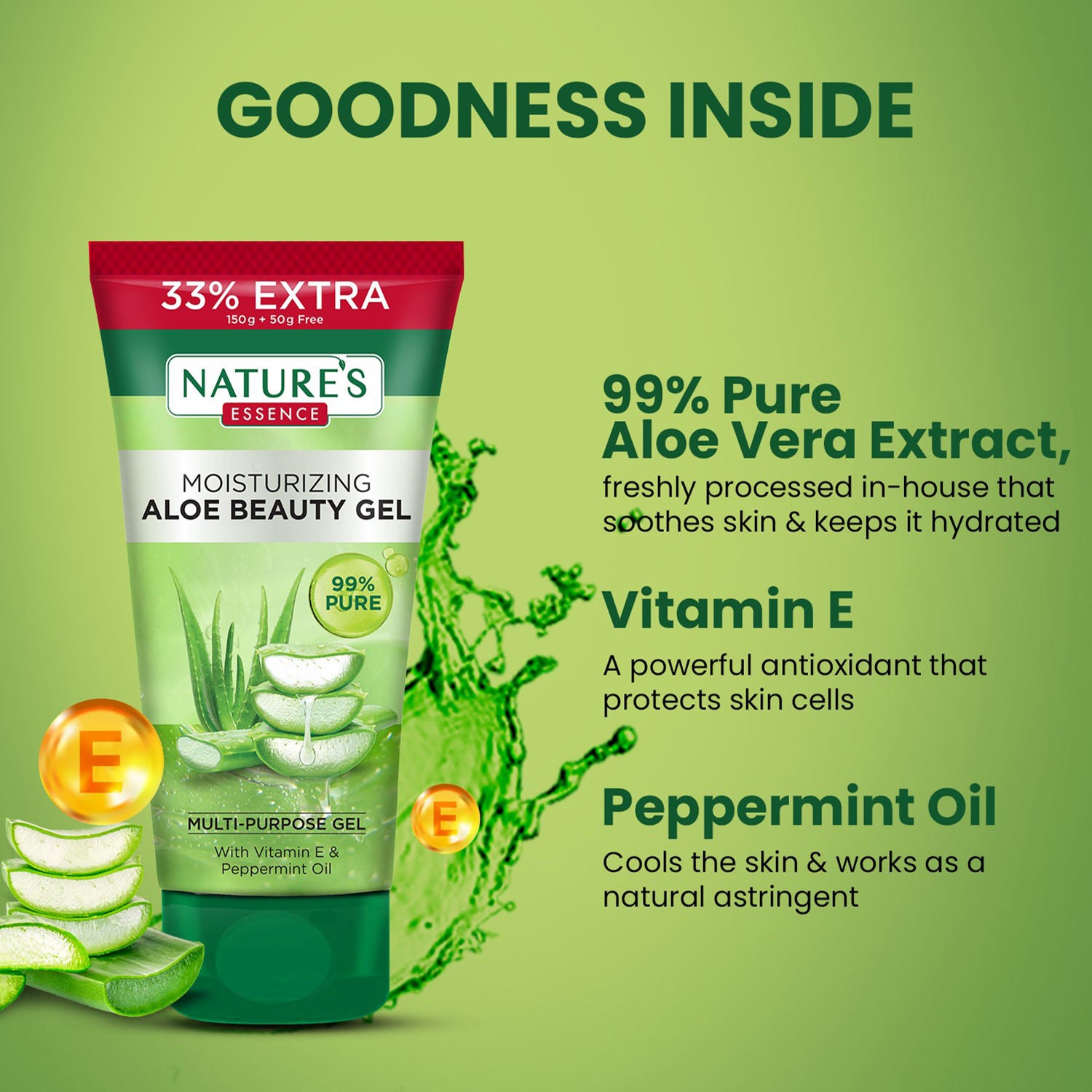 Nature's Essence Moisturising Aloe Beauty Gel, 200g Buy at Indicrest Image 4