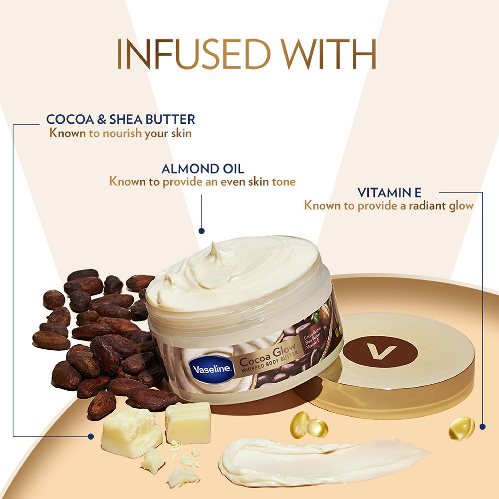 Vaseline Cocoa Glow Whipped Body Butter, 180g Buy at Indicrest Image 4