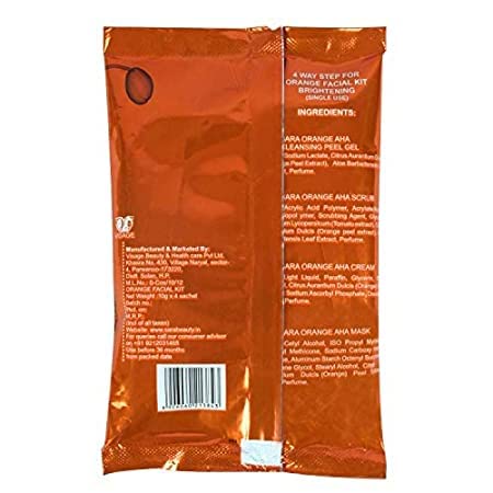 Sara Orange Facial Kit for Skin Cleansing and Brightening, Single Use, 2 X 40g - Image 5 - Buy from Indicrest