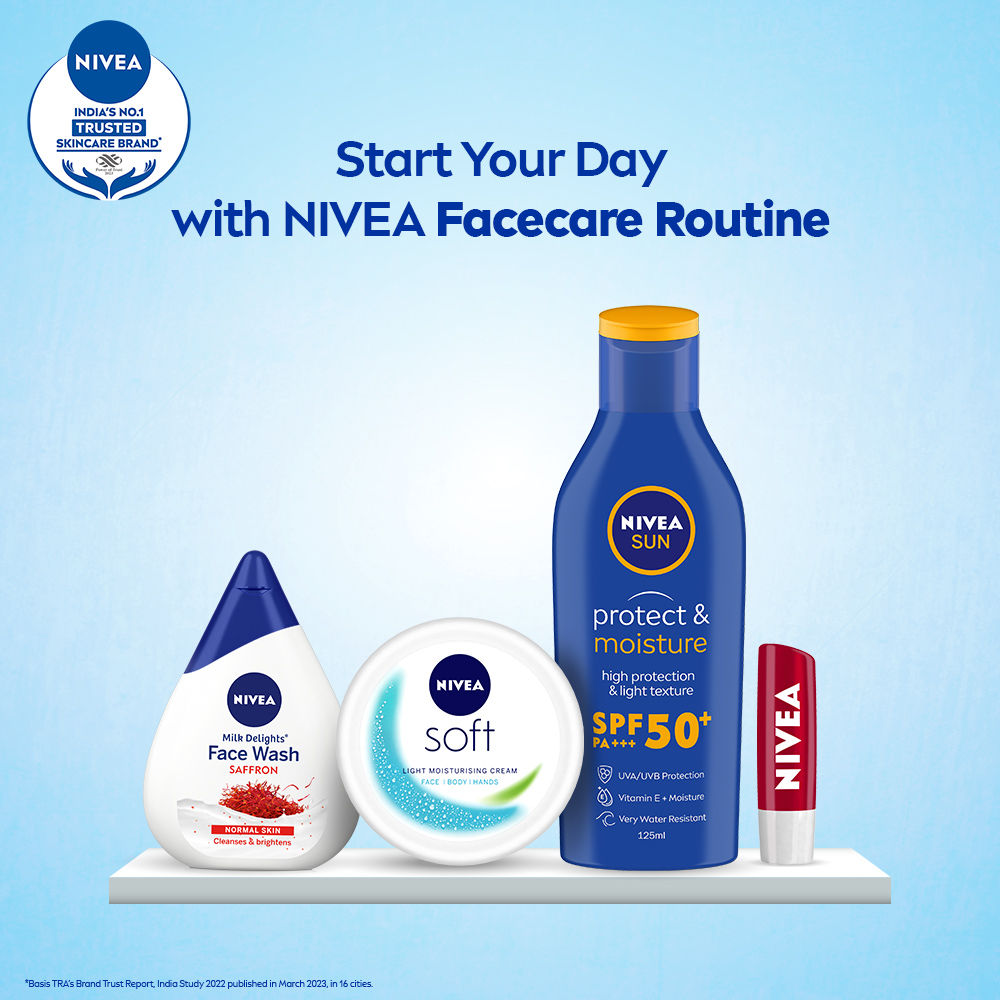 Nivea SPF 50+ PA+++ Protect & Moisture Sunscreen-No White Cast, With Vitamin C & Hyaluron, 125ml Buy at Indicrest Image 10