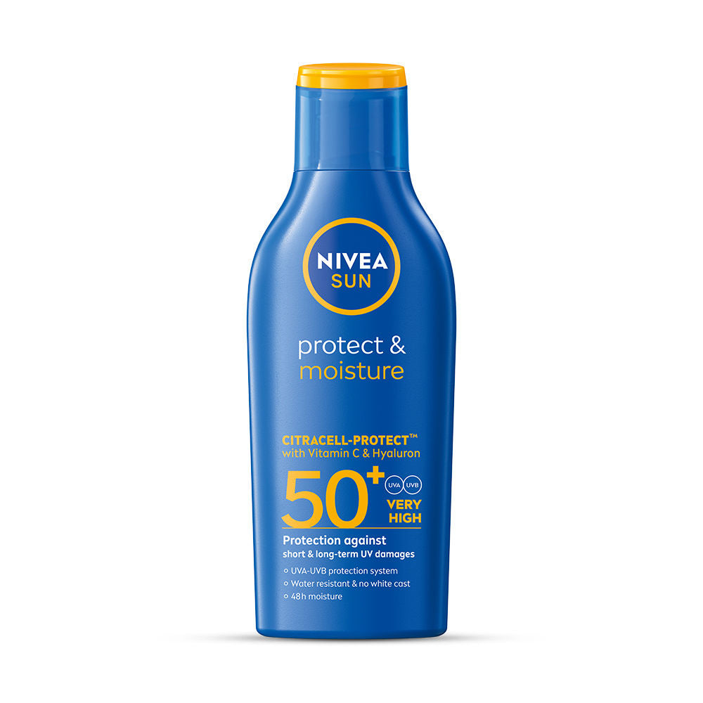 Nivea SPF 50+ PA+++ Protect & Moisture Sunscreen-No White Cast, With Vitamin C & Hyaluron, 125ml Buy at Indicrest Image 2