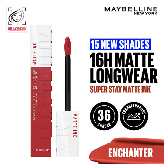 Maybelline New York Super Stay Matte Ink Liquid Lipstick, Lasts Up to 16H - 380 Enchanter, 5ml Buy at Indicrest