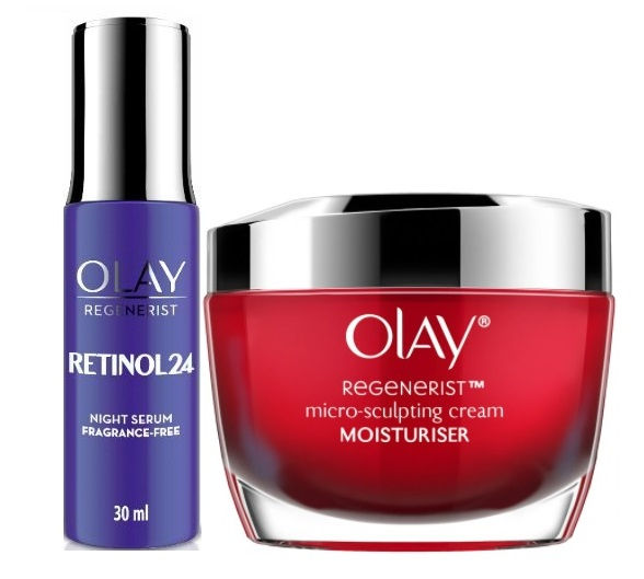 Olay Retinol Night Serum, 30ml & Regenerist Micro-Sculpting Moisturiser Cream, 50g Niacimide Day and Night Combo Buy at Indicrest Image 3
