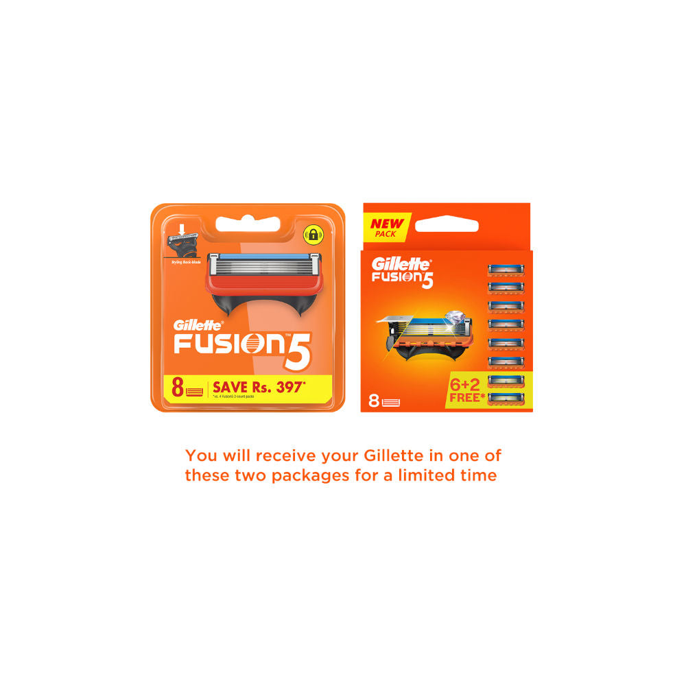 Gillette Fusion Manual Shaving Razor Blades (8s Pack Cartridge), 70.58g Buy at Indicrest Image 2