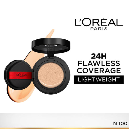 L'Oreal Paris Infallible Cushion Foundation, 24H Flawless Coverage, No Oxidation - N 100, 11g Buy at Indicrest