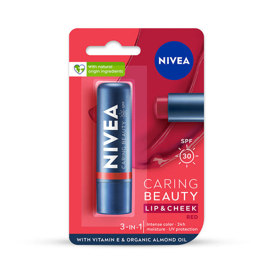 Nivea Lip Caring Beauty Red Lip Balm With SPF 30 - Red, 4.8g Buy at Indicrest