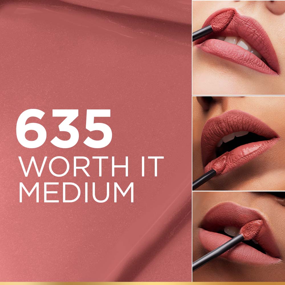 L'Oreal Paris Infallible Matte Resistance Liquid Lipstick - 635 Worth It Medium, 5g Buy at Indicrest Image 4