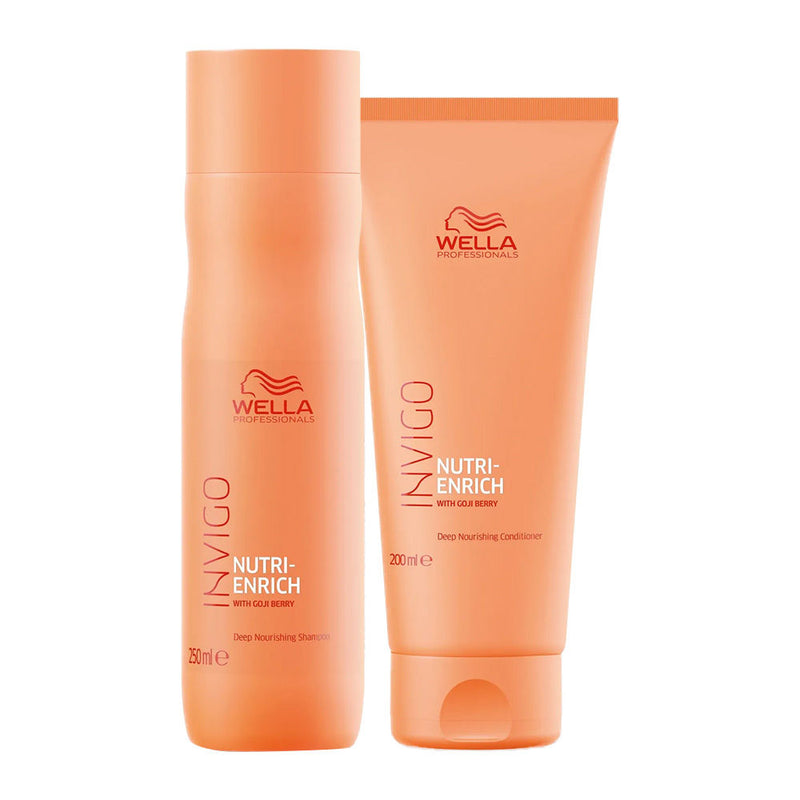 Wella Professionals Invigo Nutri Enrich Nourishing Shampoo, 250ml & Conditioner, 200ml Combo For Dry, Frizzy Hair, 2 pieces Buy at Indicrest