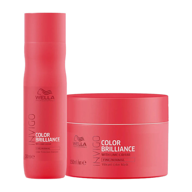 Wella Professionals Invigo Color Brilliance Shampoo, 250ml And Mask, 150ml Combo Buy at Indicrest