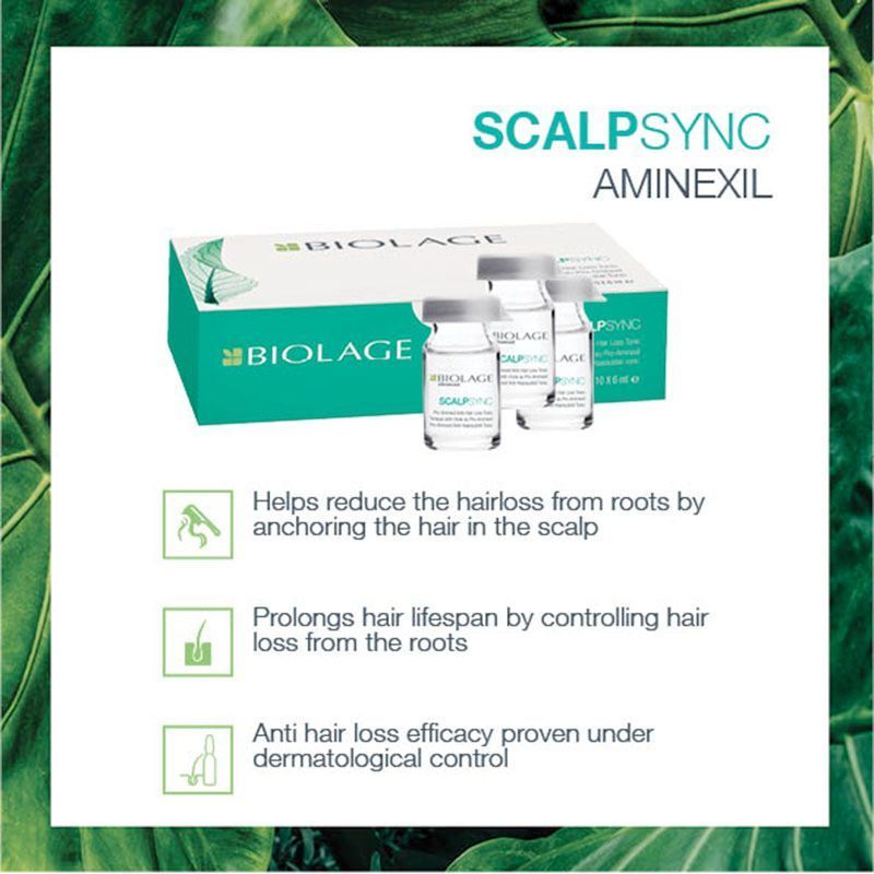 Biolage Aminexil Hair Treatment Pack, Reduces Hair Loss from Roots, 10x6ml, 6ml Each Buy at Indicrest Image 5