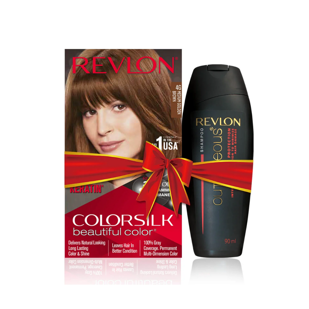 Revlon Colorsilk Beautiful Color + Outrageous Shampoo, 2N Brown Black + Shampoo, 90ml - Image 49 - Buy from Indicrest