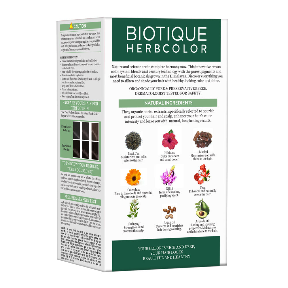 Biotique Herbcolor Brown- 4N, 60g+140ml - Image 3 - Buy from Indicrest