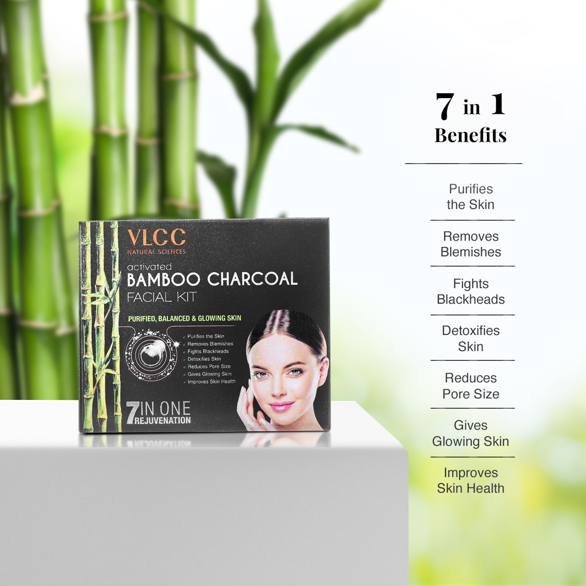 VLCC Activated Bamboo Charcoal Facial Kit Balanced and Glowing Skin - 60 g - Image 2 - Buy from Indicrest