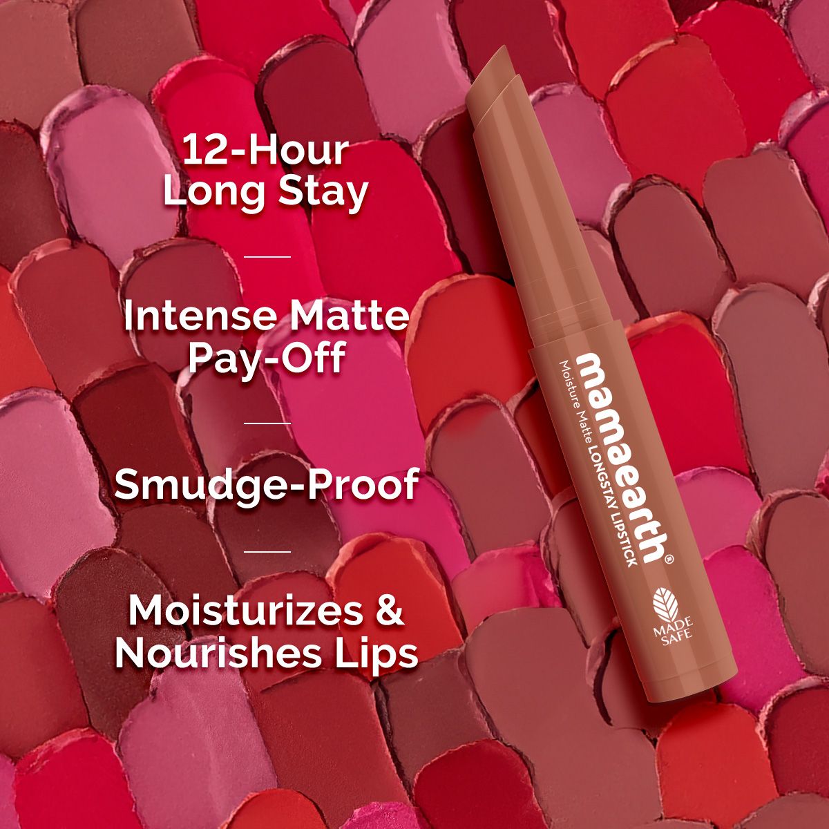 Mamaearth Moisture Matte Longstay Mini Lipstick, 0.7g | Cinnamon Nude - Image 3 - Buy from Indicrest