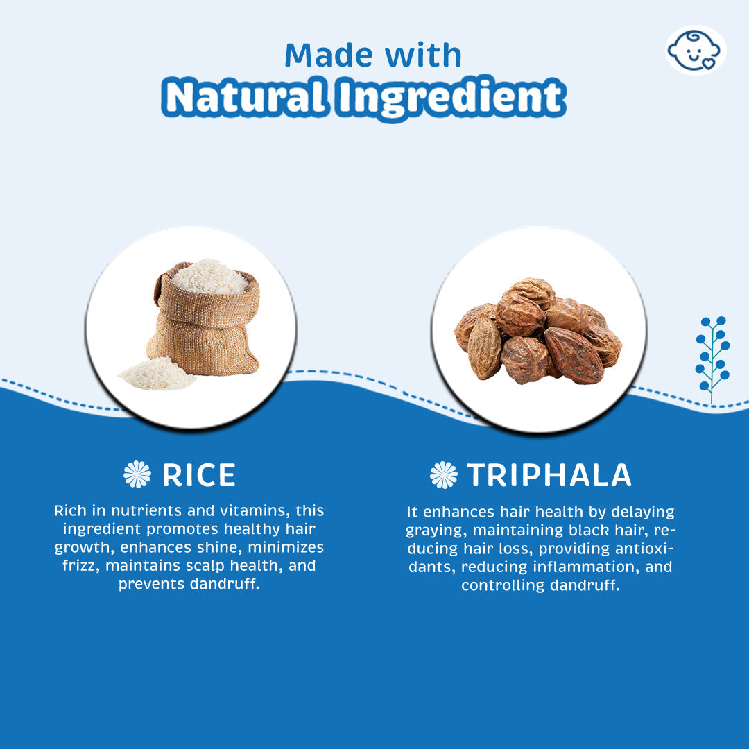 Khadi Natural Baby Hair Cleanser Made with Rice and Triphala, Tear-free Baby Shampoo - 200ml - Image 3 - Buy from Indicrest