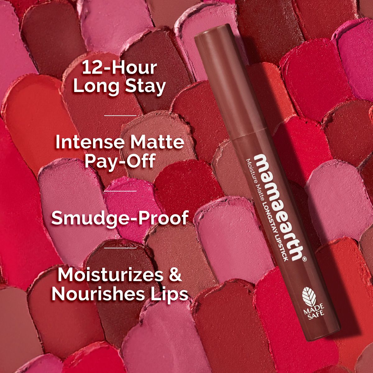 Mamaearth Moisture Matte Longstay Lipstick, 2g | hazelnut brown - Image 4 - Buy from Indicrest