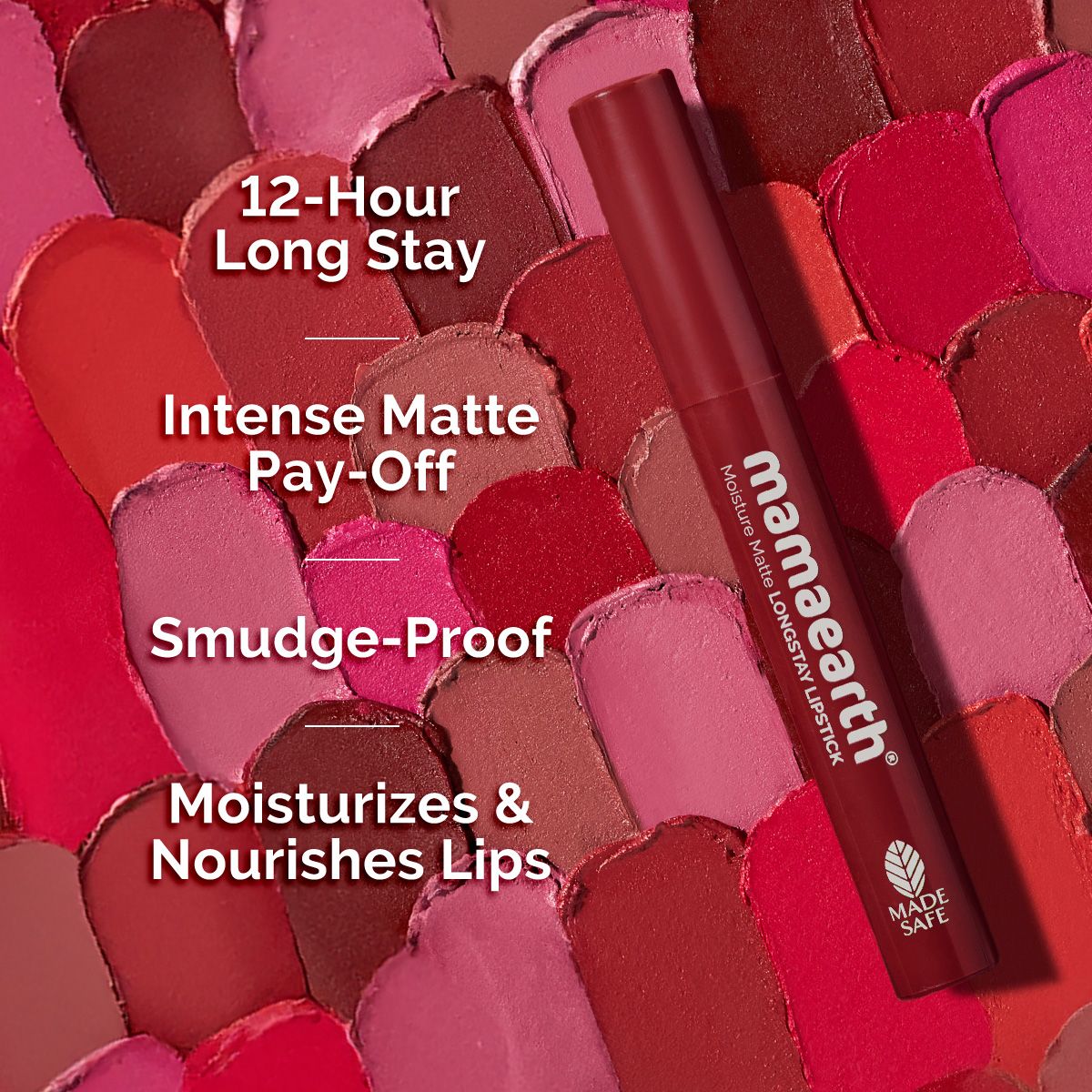 Mamaearth Moisture Matte Longstay Lipstick, 2g | raisin punch - Image 4 - Buy from Indicrest