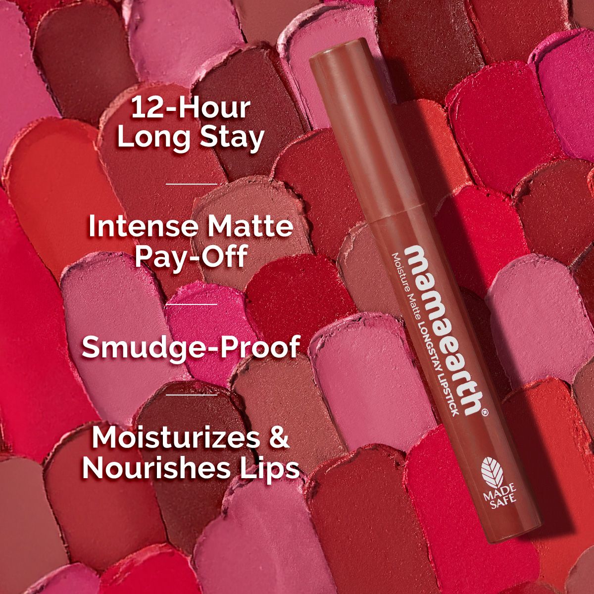 Mamaearth Moisture Matte Longstay Lipstick, 2g | peach nude - Image 4 - Buy from Indicrest