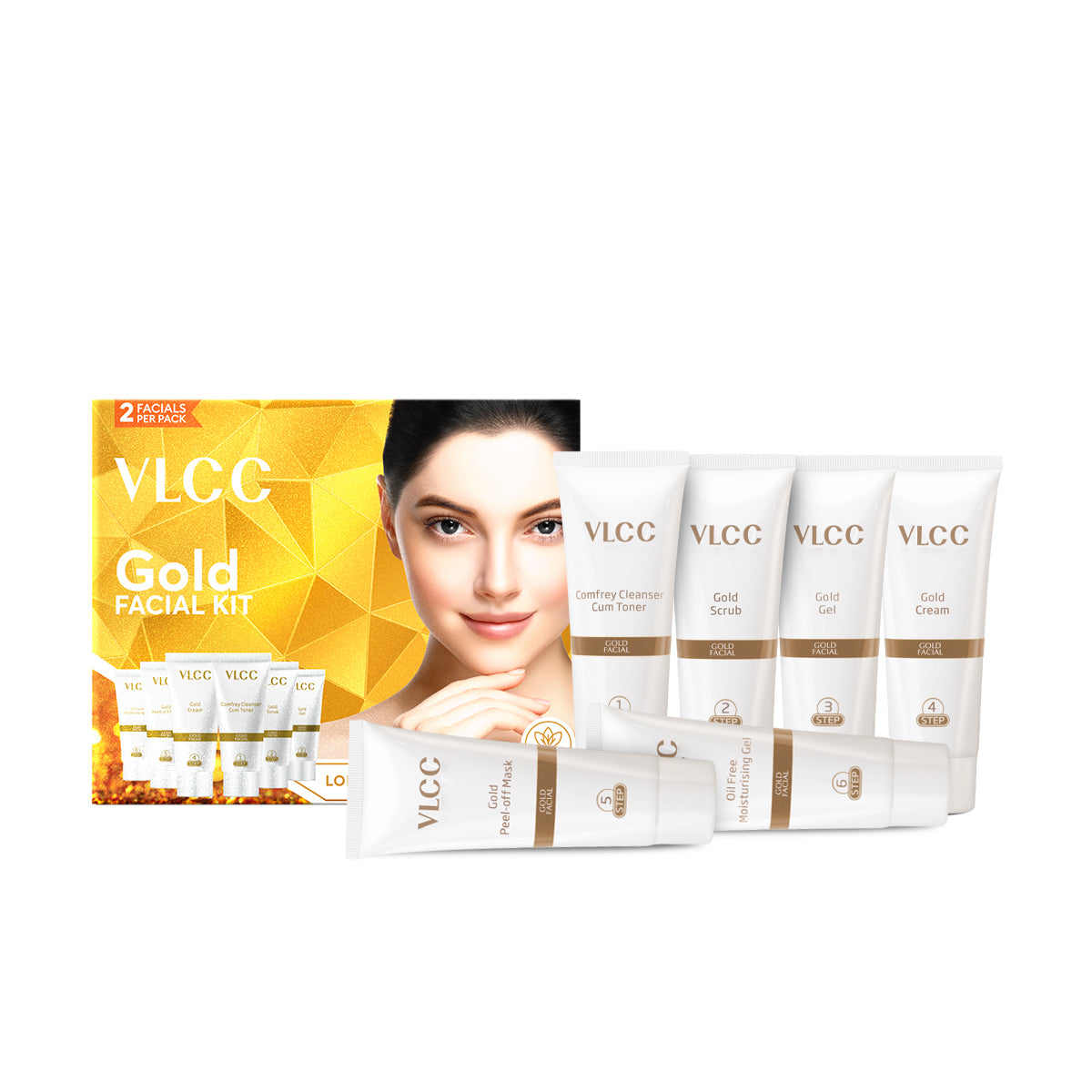 VLCC Gold Facial Kit For Luminous and Radiant Complexion - 60 g - Image 3 - Buy from Indicrest