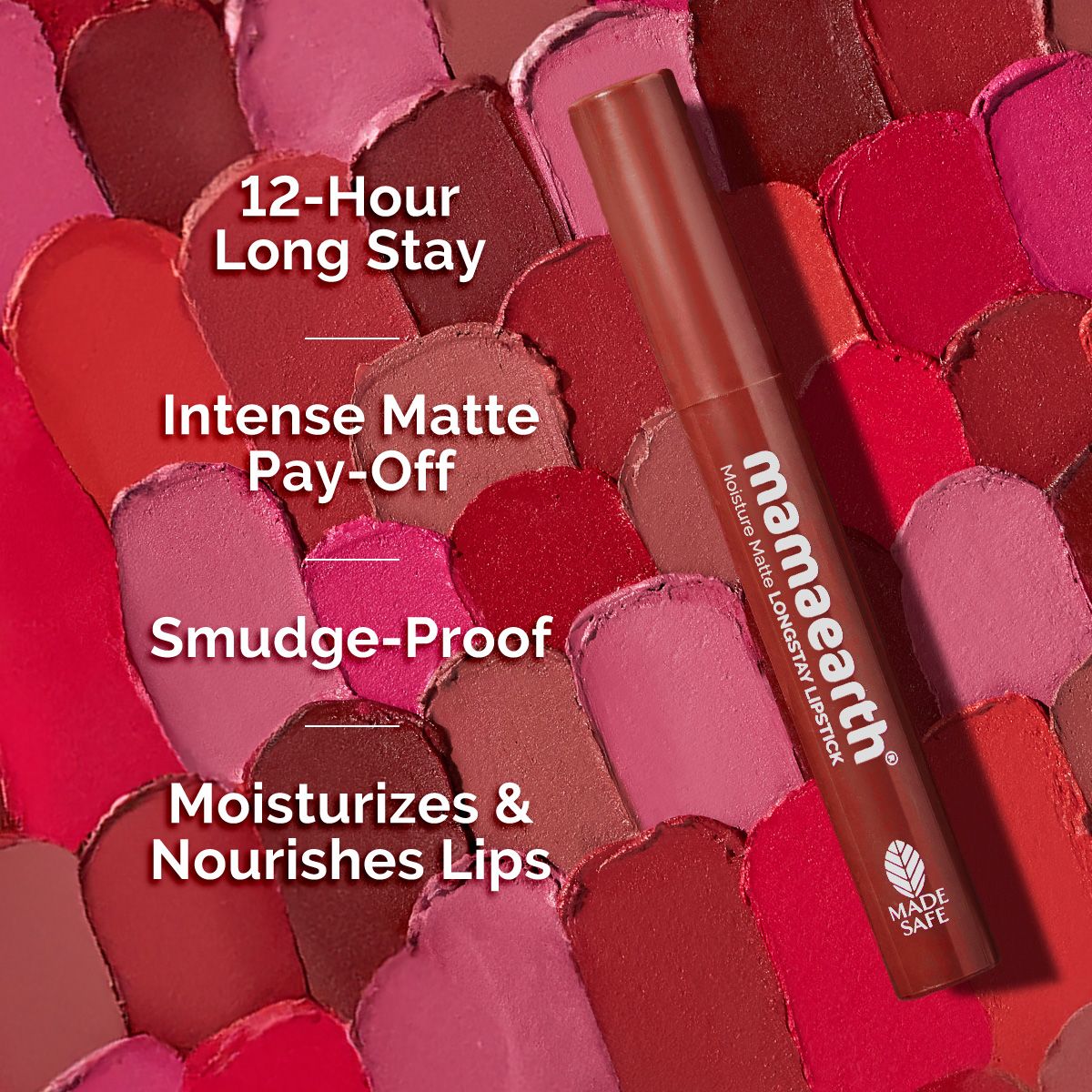 Mamaearth Moisture Matte Longstay Lipstick, 2g | Citrus Nude - Image 4 - Buy from Indicrest