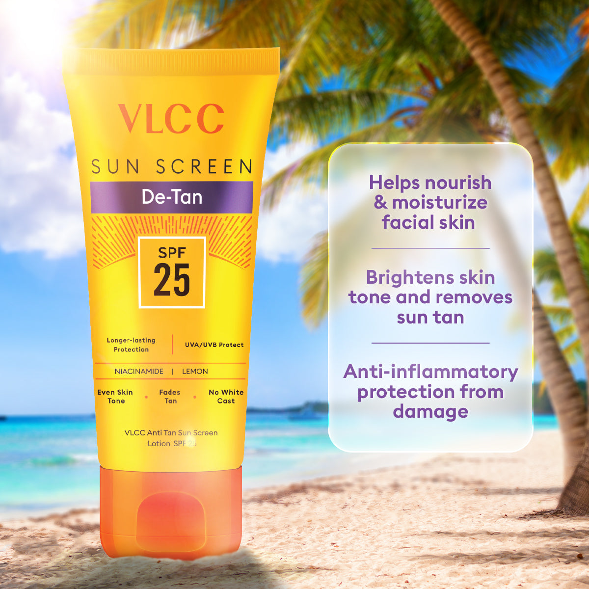 VLCC Anti Tan Sun Screen Lotion - SPF 25 PA+ -  300 ml - Buy One  Get One - Image 5 - Buy from Indicrest