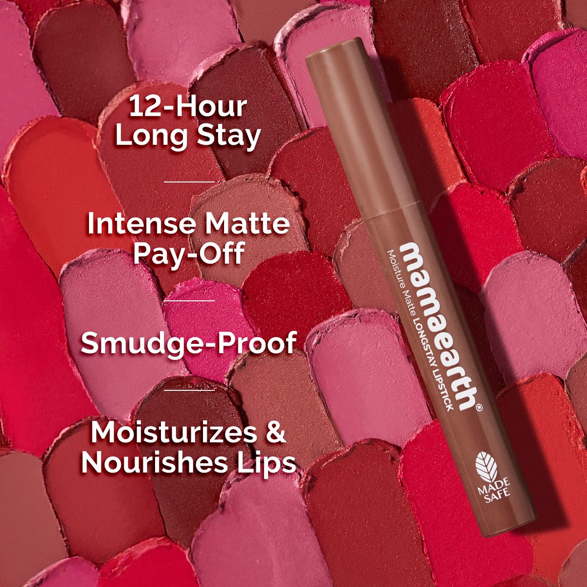 Mamaearth Moisture Matte Long Stay Lipstick, 2g | Espresso Brown - Image 4 - Buy from Indicrest