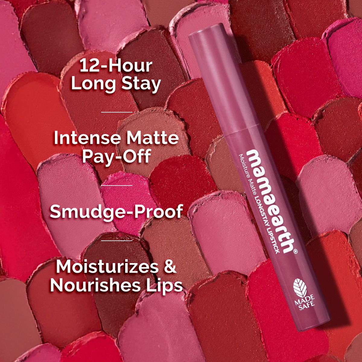 Mamaearth Moisture Matte Long Stay Lipstick, 2g | Pink Tulip - Image 4 - Buy from Indicrest