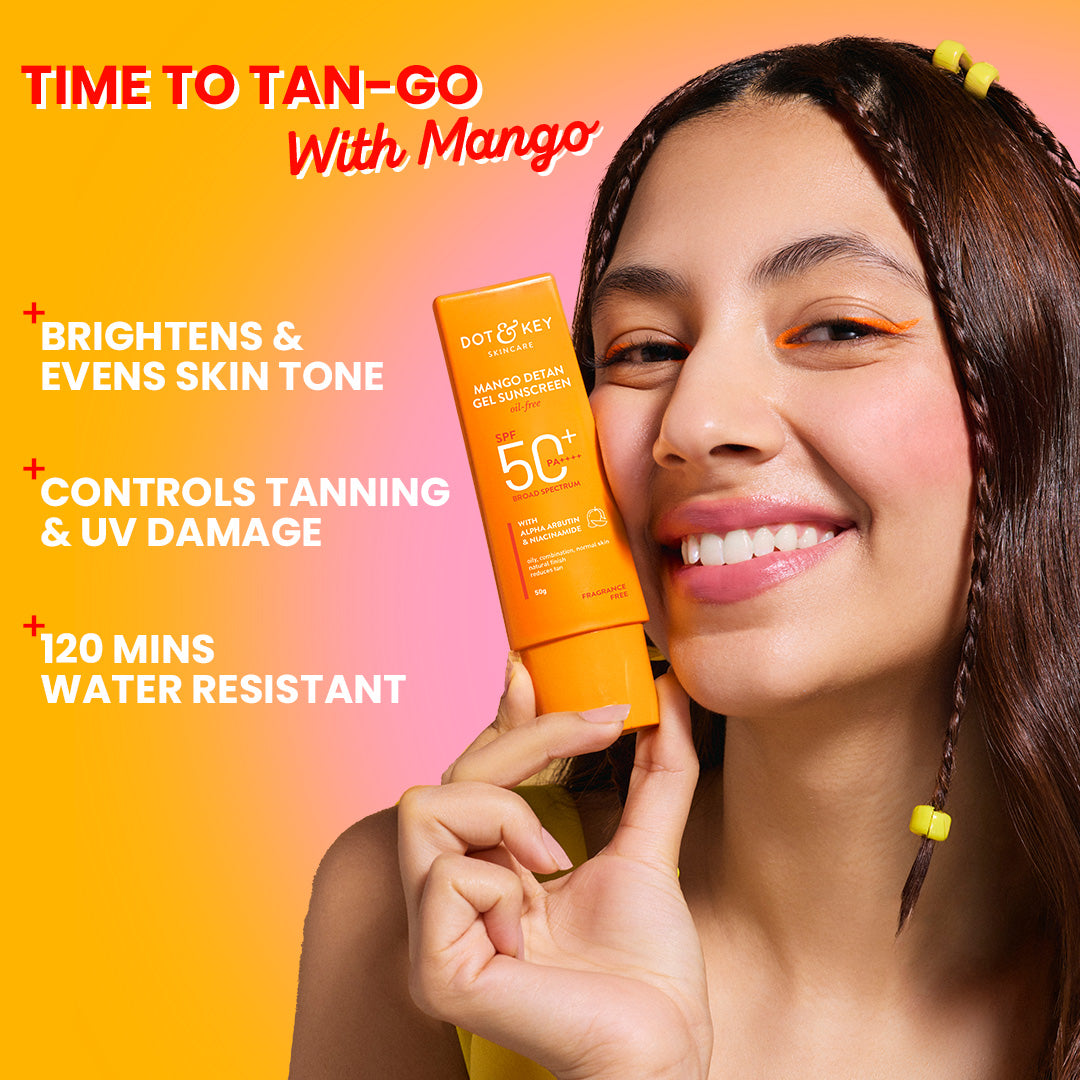 Dot & Key Mango + Detan Gel Sunscreen (Oil Free) SPF 50+ PA+++, 50g